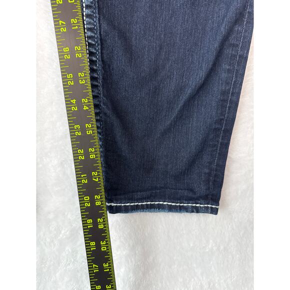 Silver Jeans Suki Super Skinny Womens Size 34x31 Thick Stitch Embroidered Dark - Picture 7 of 9